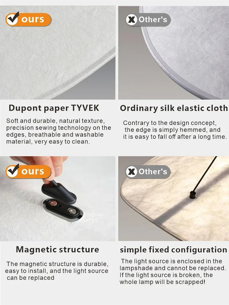 Axyaa Modern Nordic Silk Fabric LED Pendant Light, Vertigo Luminaire Chandelier for Living Room & Bedroom