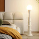Axyaa Cream Minimalist Floor Lamp for Living Room Bedroom LED Ambiance