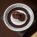 Axyaa Floral Ceramic Plate Retro Round Breakfast Plate Home Kitchen Essential