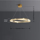Axyaa Postmodern Crystal Chandelier for Luxurious Living Spaces