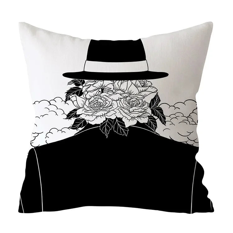 Axyaa Art Pattern Throw Pillow Case for Home Sofa Seat Room Decor