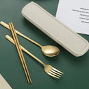 Axyaa Stainless Steel Tableware Set - Knife Fork Spoon Flatware Boxecc