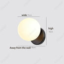 Axyaa Glass Ball LED Wall Lamp for Bedroom Study Living Room Corridor