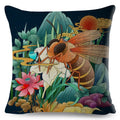 Axyaa Dragon Fox Firebird Linen Cushion Cover 45*45cm