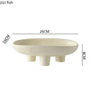 Axya High Foot Ceramic Fruit Plate for Living Room, Candy, Nut, and Dessert Display