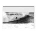 Axyaa Surfboard Coastal Wall Art Canvas - Black and White Beach Posters