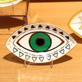 Axyaa Ceramic Jewelry Tray | Evil Eye Decorative Plate Dish for Rings Earrings Necklaces