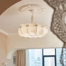 Axyaa Modern Handcrafted Silkworm Cloth Chandelier, 5-Light LED Pendant for Restaurants