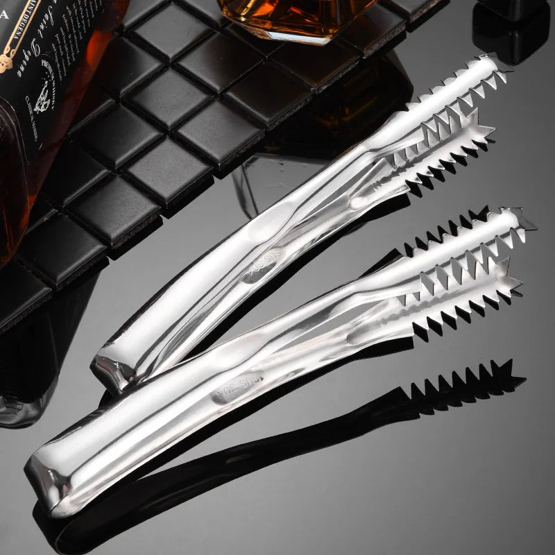 Axyaa Stainless Steel Food Clip Ice Cube Holder Mini Dessert Tongs