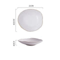 Axyaa Ceramic Dinner Plate Set B: Soup, Pasta, Steak, Sushi Dishes, Salad Bowls, Trays