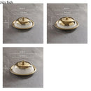 Axya Ceramic Dining Set: Dinner Plate with Lid, Soup Plate, Dessert Plate.