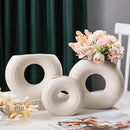 Axyaa Nordic Art Ceramic Vase Creative Hydroponic Dried Flower Plug White Ornament