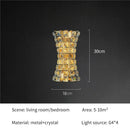 Axyaa Crystal LED Wall Sconces Gold/Chrome Metal Lighting Fixture