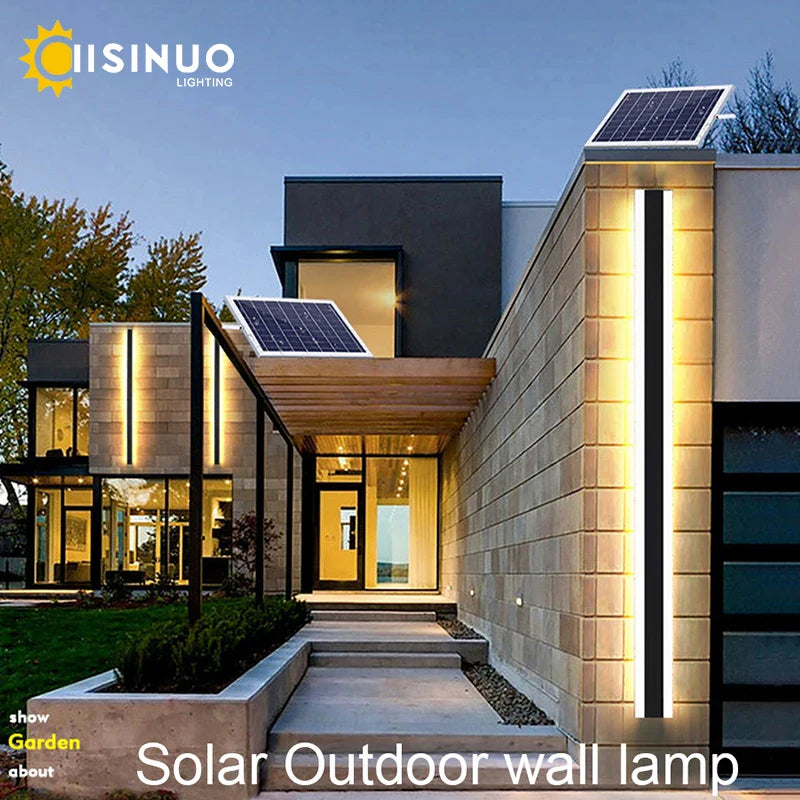 Axyaa Solar LED Outdoor Wall Lamp for Garden Villa Courtyard Balcony