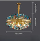 Axyaa Colorful Crystal Chandelier Modern Luxury Living Room Pendant Lamp