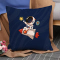 Axyaa Astronaut Theme Pillow Cover Set for Home Decor - 45*45 Size