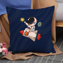 Axyaa Astronaut Theme Pillow Cover Set for Home Decor - 45*45 Size