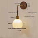 Axyaa Adjustable LED Wall Light Fixture with Ceramic Wood Base