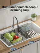 Axyaa Kitchen Sink Drain Basket: Multifunctional Storage & Washing Rack for Fruits/Vegetables