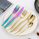 Axyaa Stainless Steel Tableware Set - Knife, Fork, Spoon, 4-Piece Steak Cutlery