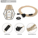 Axyaa Minimalist Wood and Rope Wall Light with Switch for Dining Bar Bedroom