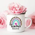 Axyaa Personalized Enamel Mug | Retro Coffee Cup for Teachers & Gifts