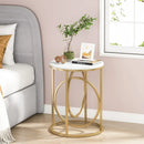 Axyaa 20” Round End Table: Stylish Sofa Side Coffee Cocktail Table