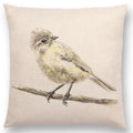 Birds Painting Cushion Cover - Axyaa Collection: Robin, Titmouse, Toucan, Sparrow, Firecrest, Cardinal, Bullfinch