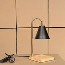 Axyaa Nordic LED Candle Table Lamp with Wood Base for Home Lighting