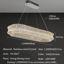 Axyaa Crystal Chandelier High-end Luxury Pendant Lamp for Home Decor Lighting
