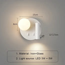 Axyaa Bedroom Wall Lamp Indoor Decor Lighting for Living Room Bedside Aisle Hallway