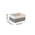 Axyaa Handwoven Storage Basket with Lid - Rectangular Organizer for Home and Closet