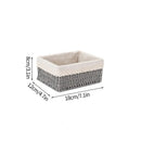 Axyaa Handwoven Storage Basket with Lid - Rectangular Organizer for Home and Closet