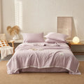 Axyaa Daisy Lace Soybean Summer Quilt Sheet Pillowcase Set, 4-Piece
