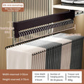 Axyaa Sliding Pants Rack: Aluminum Wardrobe Organizer, Wall-mounted Collapsible Clothes Holder