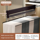 Axyaa Aluminum Sliding Pants Rack - Wall-mounted Wardrobe Organizer & Drying Holder