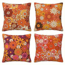 Axyaa Vintage Floral Pattern Throw Pillow Covers - Sofa, Bedroom, Car Pillow Cover