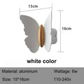 Axyaa Butterfly LED Garden Wall Lamp - Outdoor Waterproof Aluminum Light