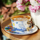 Axyaa Bone Coffee Cups and Plates Set: Elegant European Design for Home Decor