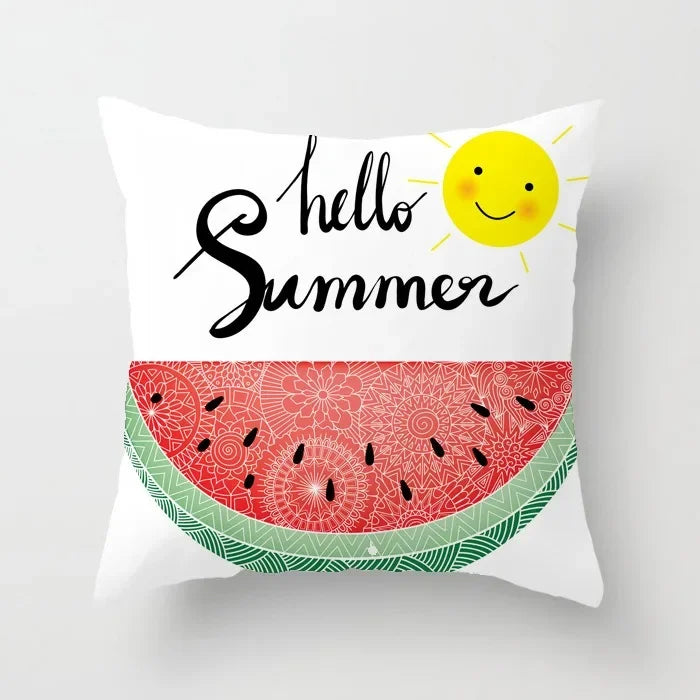 Axyaa Cartoon Watermelon Banana Print Seat Cushion Cover
