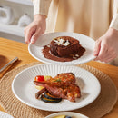 Axyaa White Porcelain Dinnerware Set - 32 PCS Ceramic Plate & Bowl Dining Collection