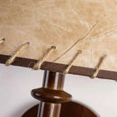 Nordic Bedroom Wall Lamp by Axyaa: Solid Wood, Fabric Shade, Retro Design
