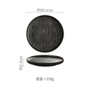 Axyaa Straight Edge Stone Patterned Ceramic Plates for Molecular Cuisine and Dining