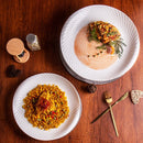 Axyaa Ceramic Steak Plate, High-End Japanese Dish for Steamed Fish