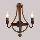 Axyaa Rustic Wood Wall Lamp Industrial Candle Light Fixture for Home Decor