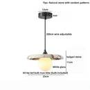 Axyaa Stone LED Pendant Light Glass Black Iron Modern Nordic Hanging Lamp