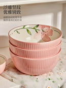 Axyaa 6-inch Ceramic Noodle Soup Bowl - Household Large Personal Bowl