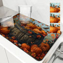 Axyaa Maple Leaf Absorbent Draining Mat - Quick Dry Kitchen & Bathroom Drain Pad