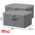 Axyaa Foldable Clothes Storage Box with Zipper, Large Capacity Wardrobe Organizer