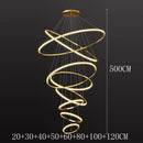 Axyaa Staircase Chandelier: Modern LED Pendant Light for Living Room and Indoor Lighting